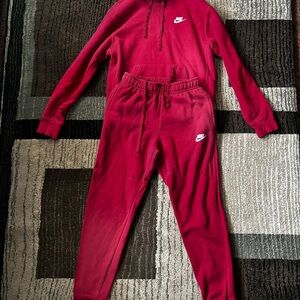 Nike Red Tracksuit Set